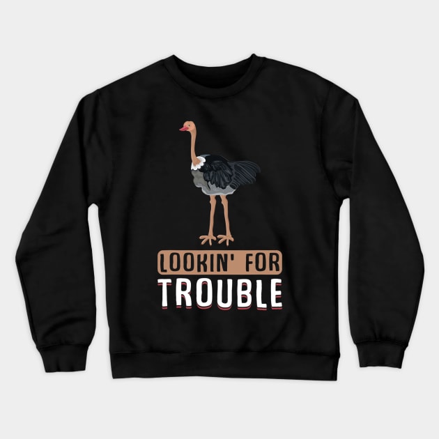 Funny Ostrich Allegedly Ostrich Crewneck Sweatshirt by Olegpavlovmmo